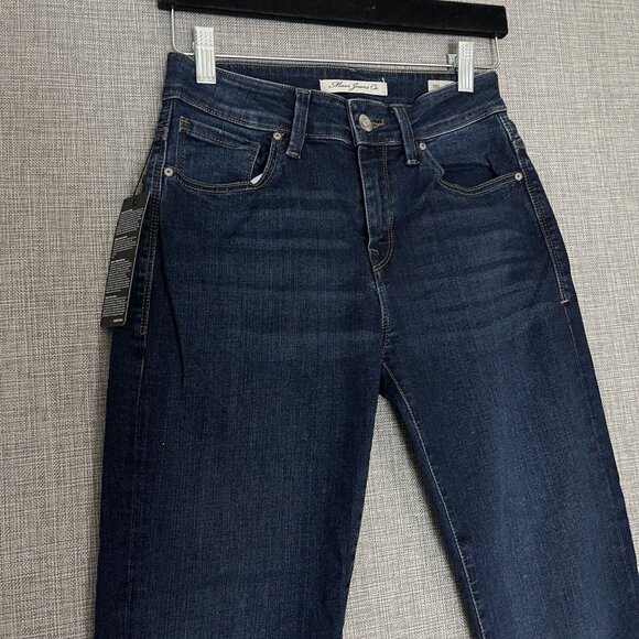 Mavi Niki Jeans Womens 25 Blue High Rise Straight Crop Ankle Raw Hem New - Picture 4 of 15